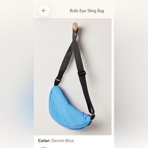 FP Movement by Free People Denim Blue Bulls Eye Sling Bag